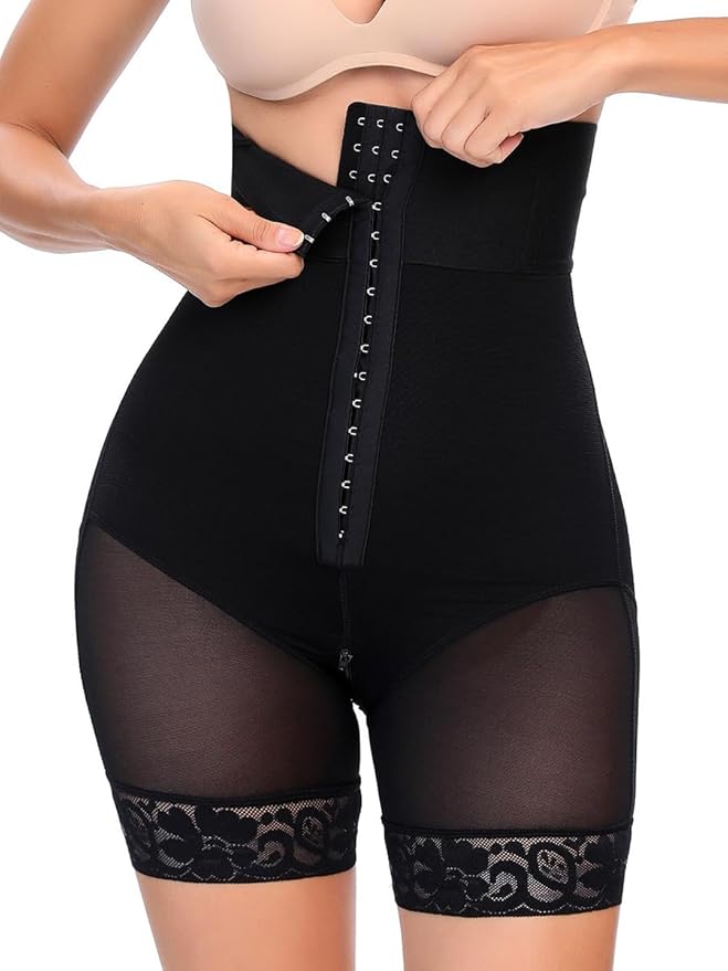 Women’s Tummy Control Shapewear Shorts – High Waisted Strapless Body Shaper Compression Girdle