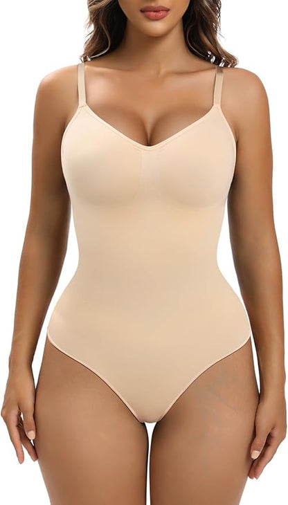Women’s Seamless Tummy Control Bodysuit – Waist Shaping Thong/Brief Shaper