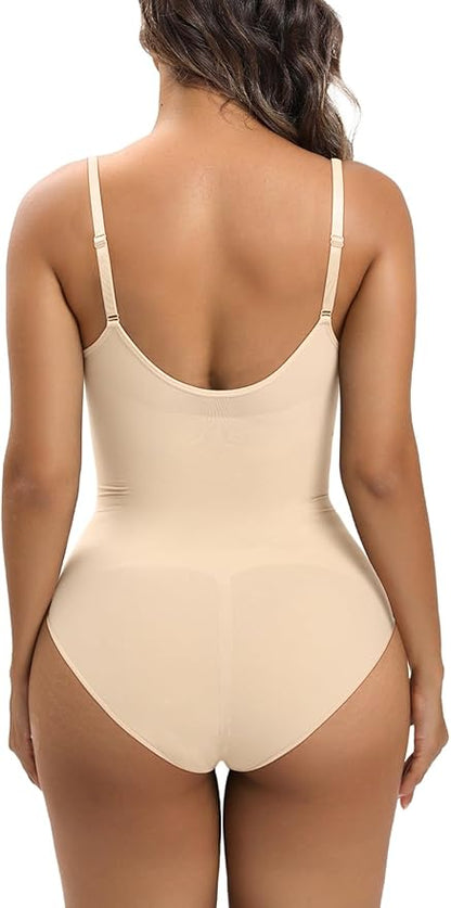 Women’s Seamless Tummy Control Bodysuit – Waist Shaping Thong/Brief Shaper