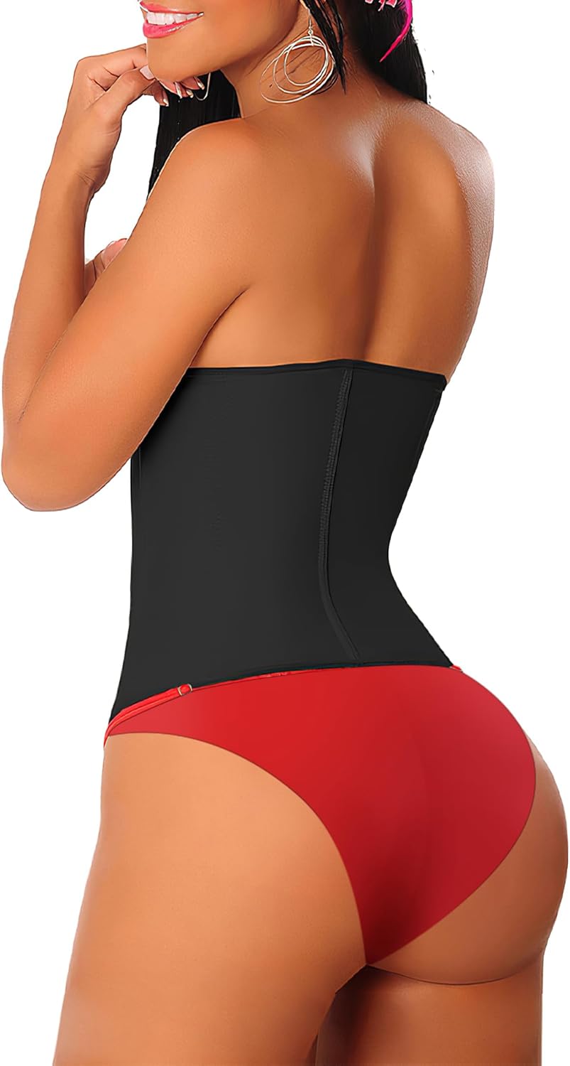 Women's Underbust Latex Sport Girdle Waist Trainer Corsets Hourglass Body Shaper
