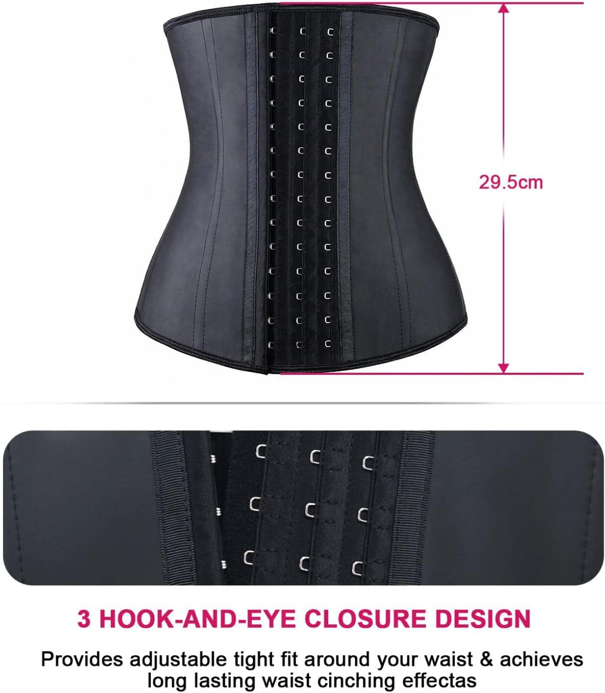 Women's Underbust Latex Sport Girdle Waist Trainer Corsets Hourglass Body Shaper