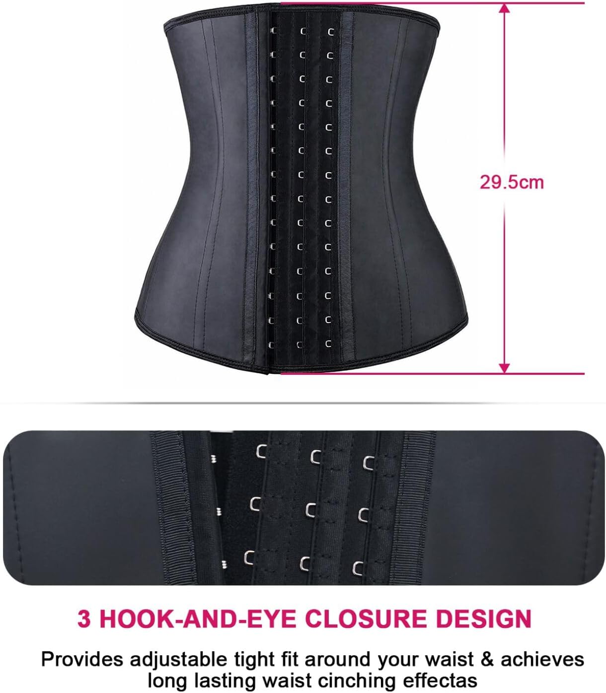 Women's Underbust Latex Sport Girdle Waist Trainer Corsets Hourglass Body Shaper