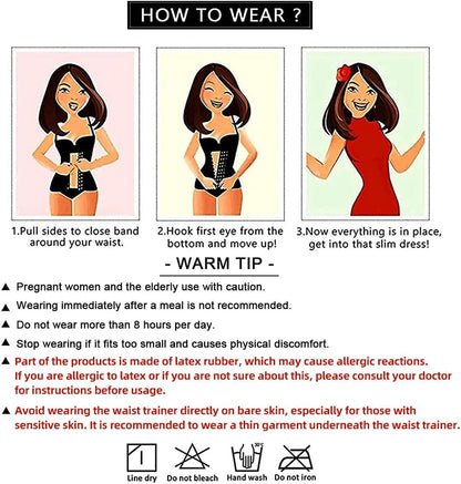 Women's Underbust Latex Sport Girdle Waist Trainer Corsets Hourglass Body Shaper