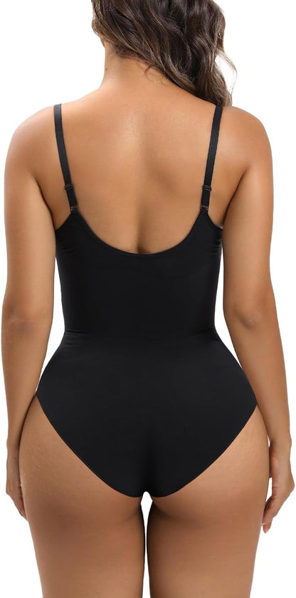 Women’s Seamless Tummy Control Bodysuit – Waist Shaping Thong/Brief Shaper