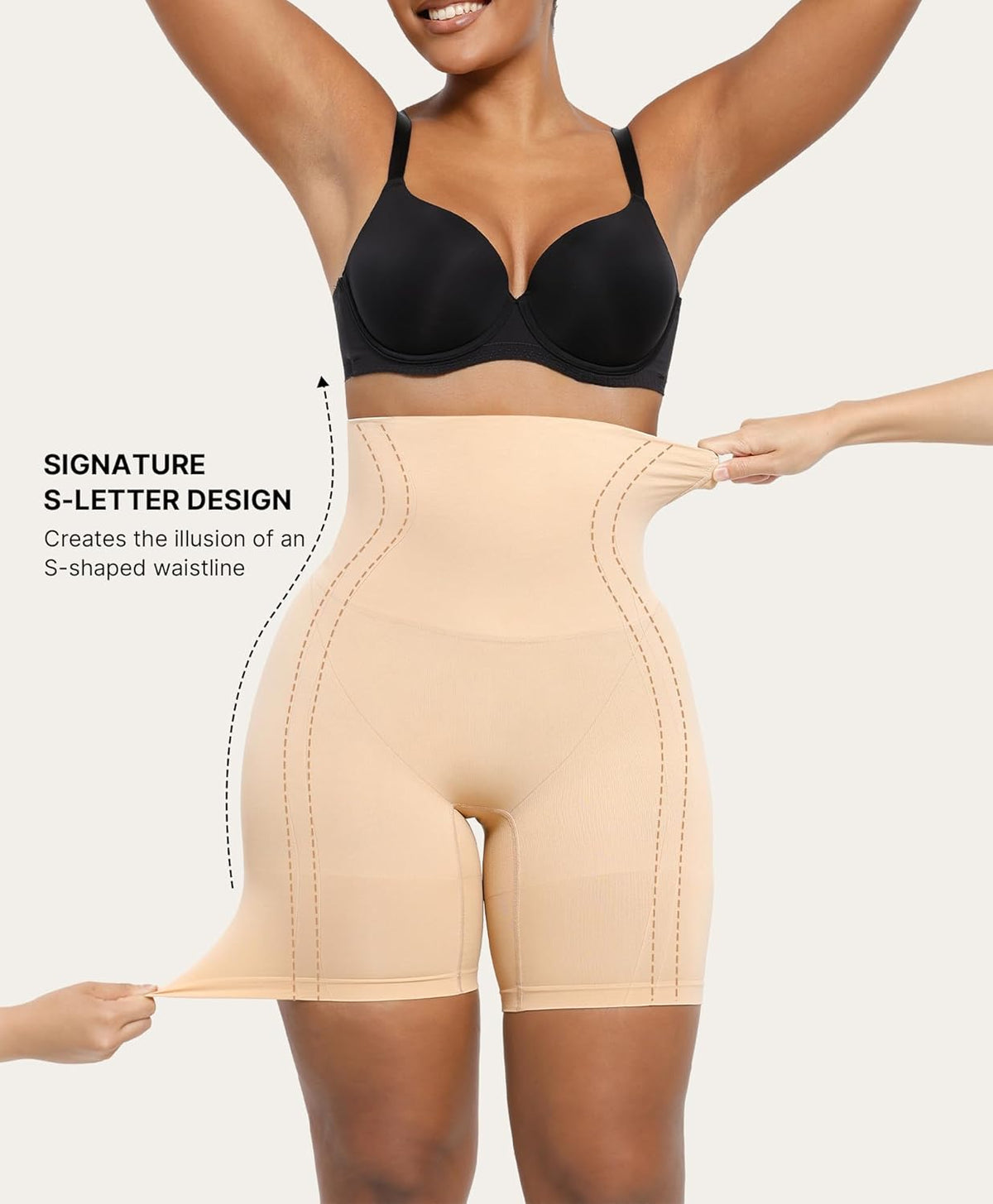 SHAPELLX Women’s Tummy Control Shapewear Shorts – Seamless High Waisted Body Shaper
