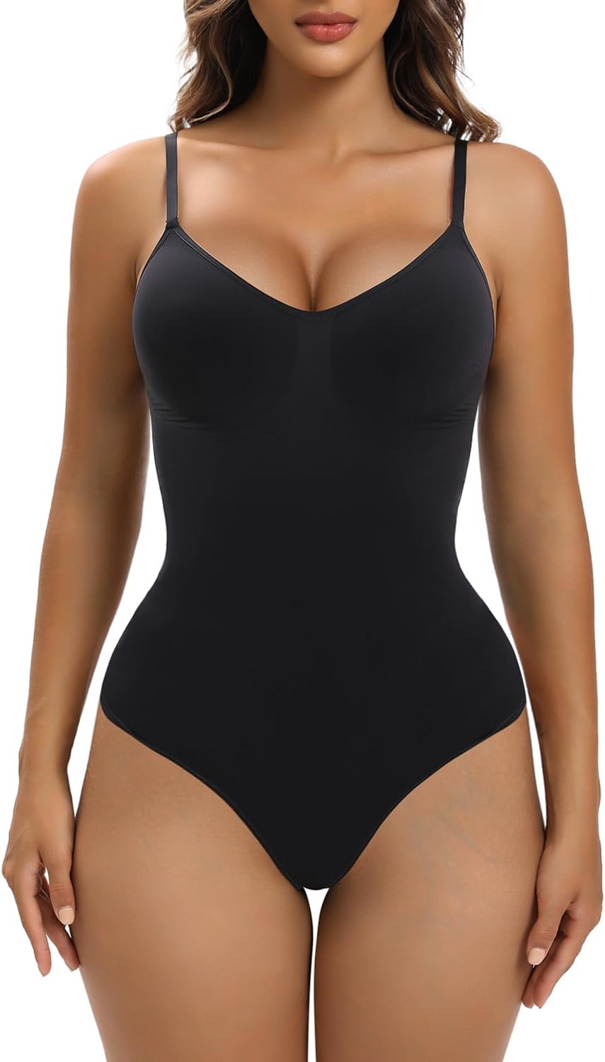 Women’s Seamless Tummy Control Bodysuit – Waist Shaping Thong/Brief Shaper