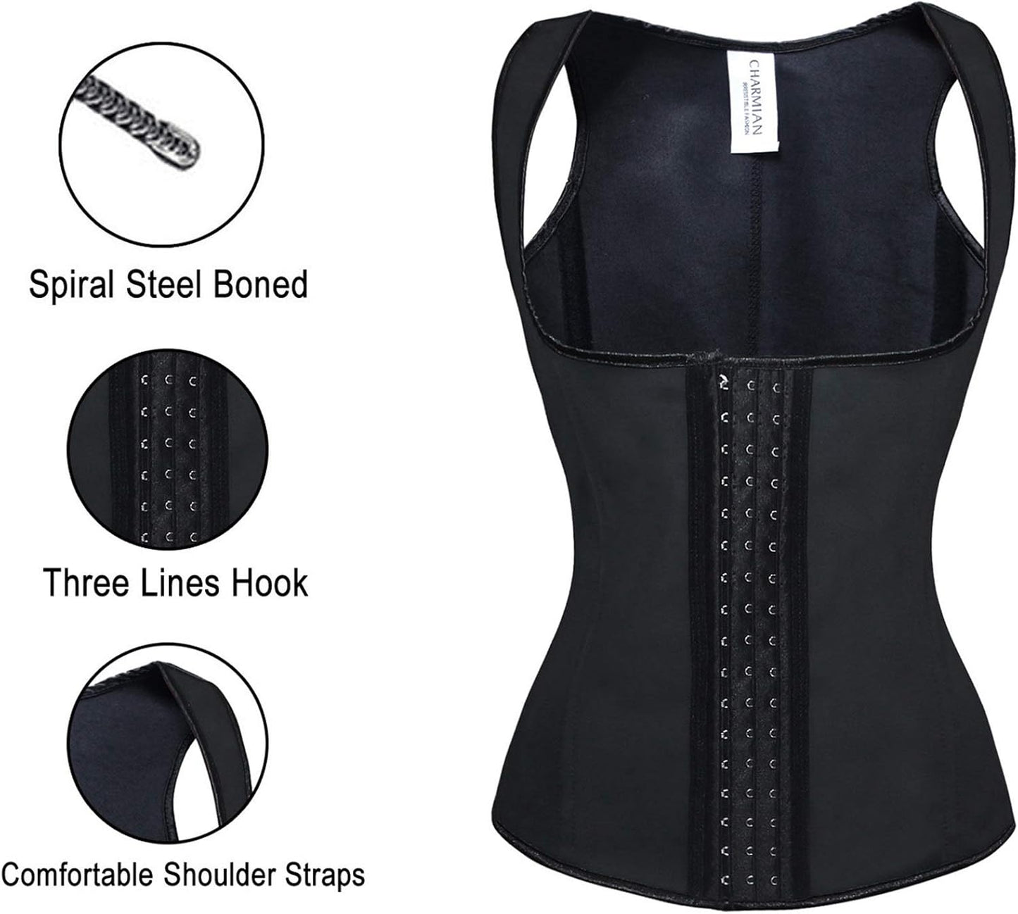 Women’s Latex Underbust Waist Trainer – Steel Boned Corset