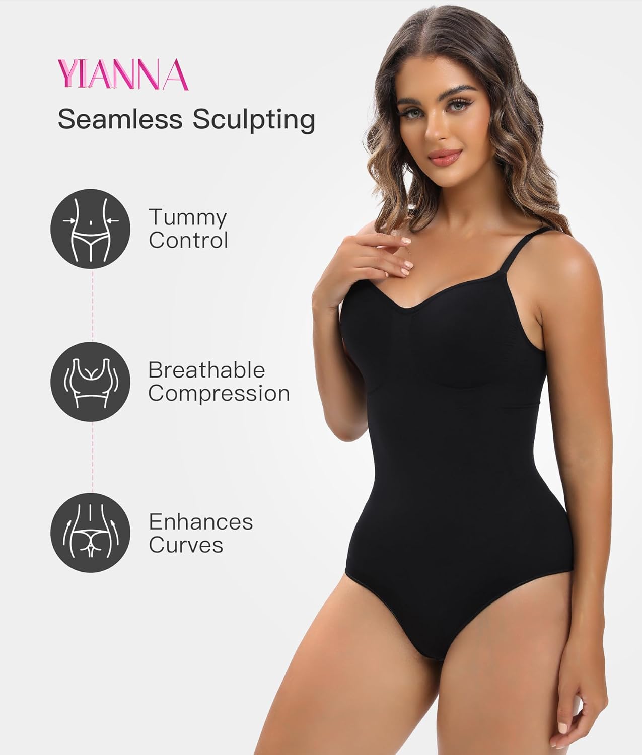 Women’s Seamless Tummy Control Bodysuit – Waist Shaping Thong/Brief Shaper