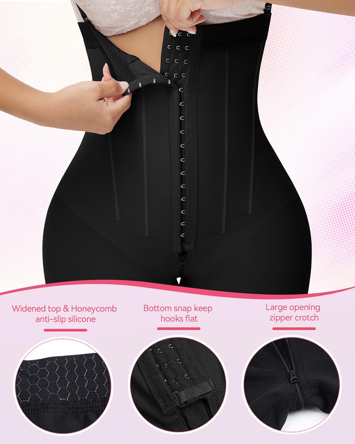 SHAPSHE Women’s Strapless Tummy Control Shapewear – Butt Lifter Compression Garment